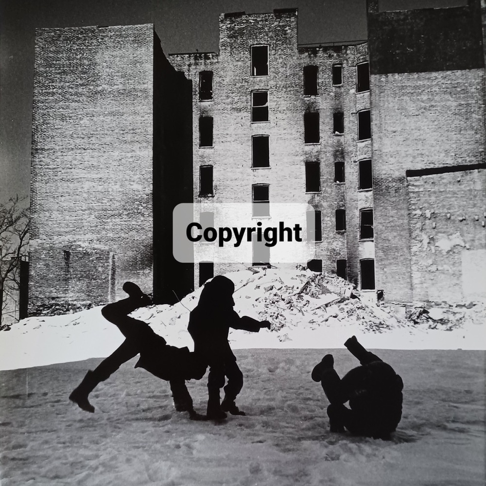 City 3 Kids Playing in Snow Photo Sale
